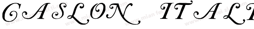 Caslon italkan字体转换